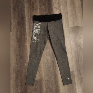 PINK Victorias Secret Yoga Leggings With Sequins Detail Size Small